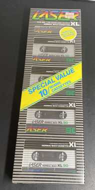New Laser XL 90 minute Cassettes Pack of 10 Vintage